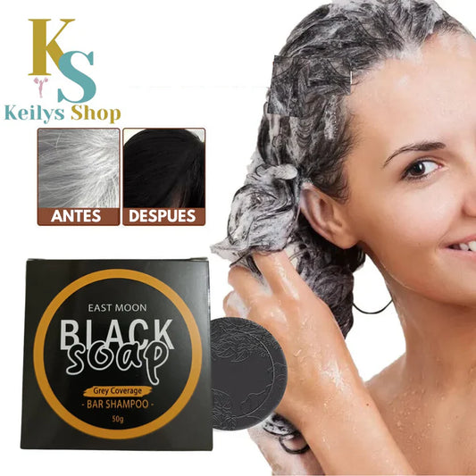 NUEVO SHAMPOO EN BARRA UNISEX ANTICANAS-BLACK SOAP