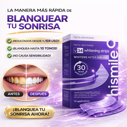 Hismile V34 Whitening Strips - Tiras Blanqueadoras para Dientes