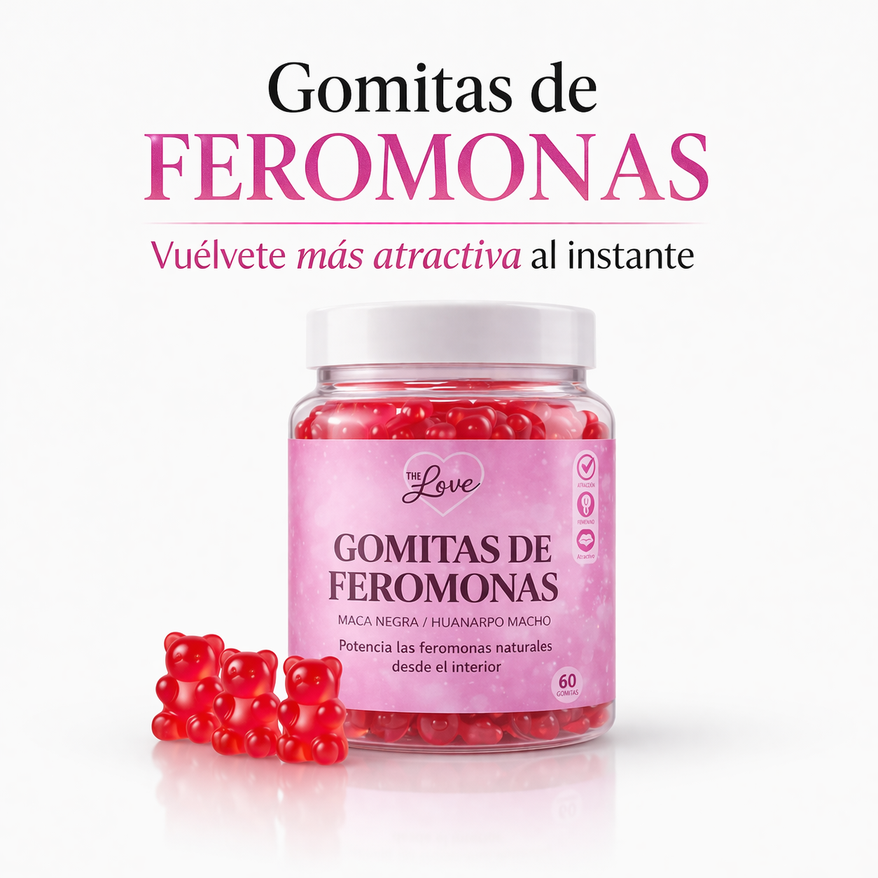 Gomitas de feromonas – Vuélvete más atractiva al instante
