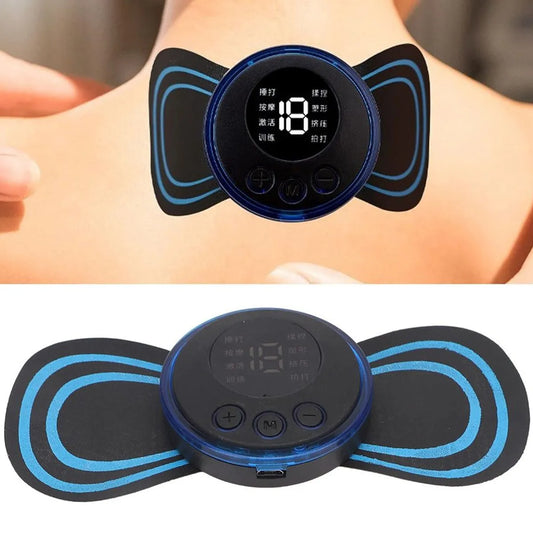 Parche masajeador eléctrico muscular tipo mariposa EMS